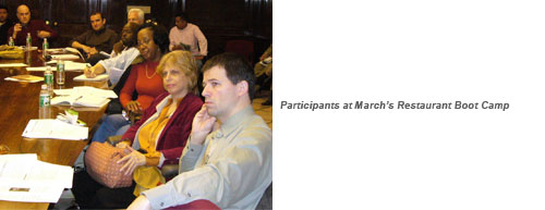 Participants at March's Restaurant Boot Camp