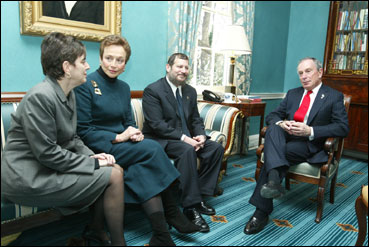 Courtesy visit between Mayor Bloomberg and Jerusalem Mayor Uri Lupolianski at Gracie Mansion