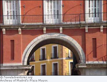 Archway of Madrid's Plaza Mayor. Photo Copyright Traveladventures.org