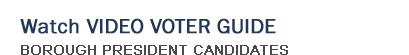 Watch Video Voter Guide - Borough President Candidates