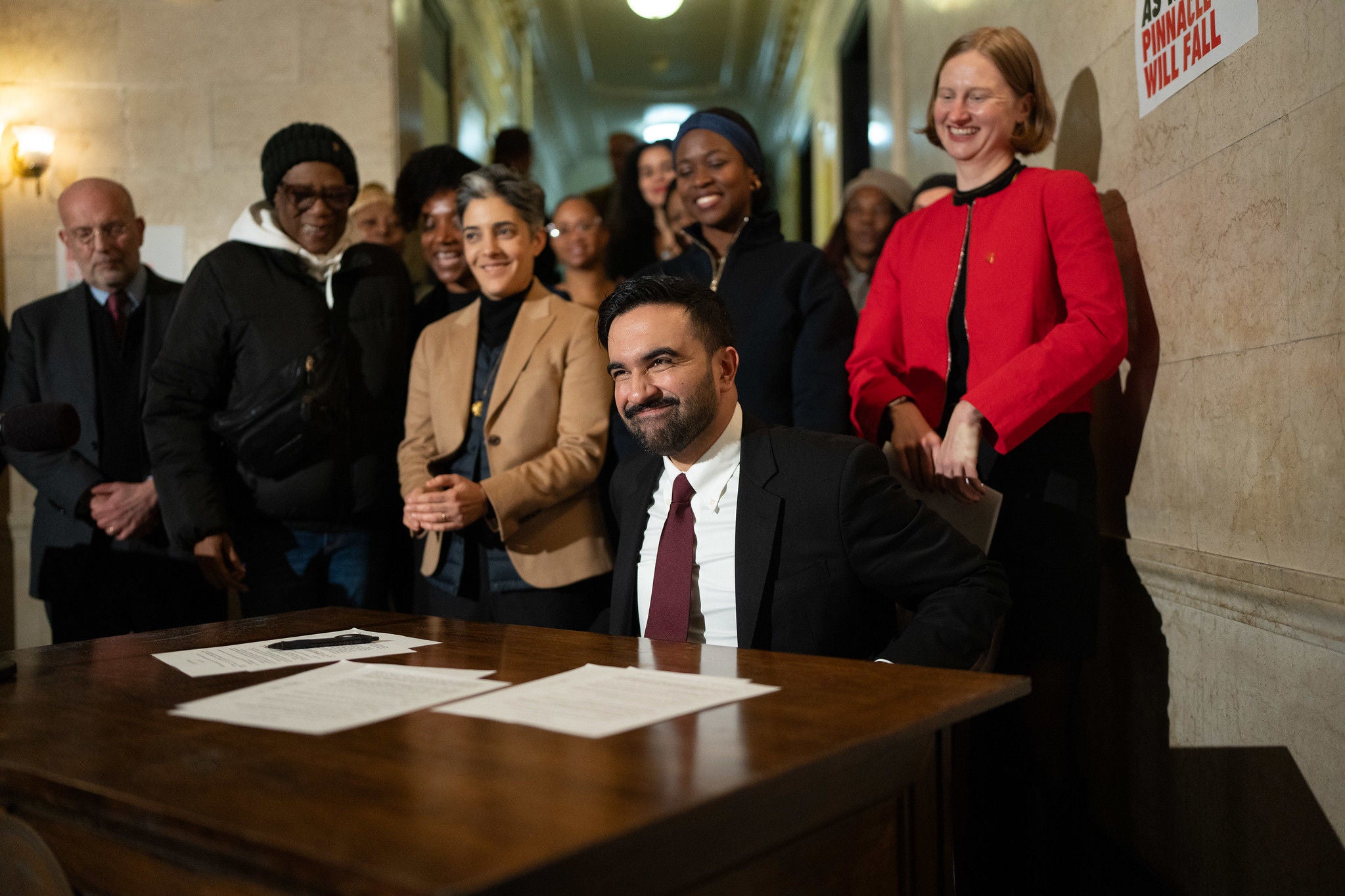 Photo of Mayor Mamdani Signing EO