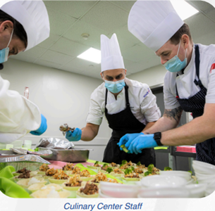 Culinary Center staff preparing meals