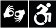 black and white wheelchair icon