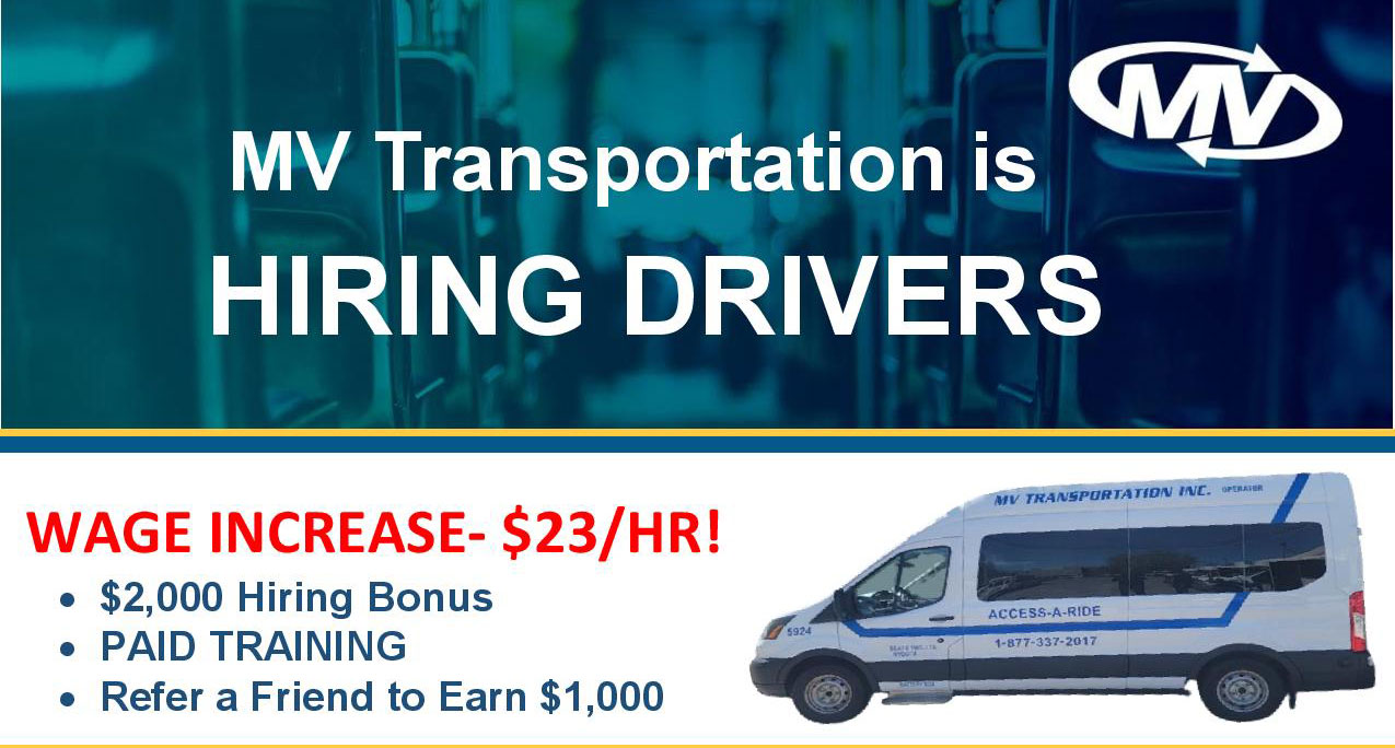 MV Transport is Hiring Drivers