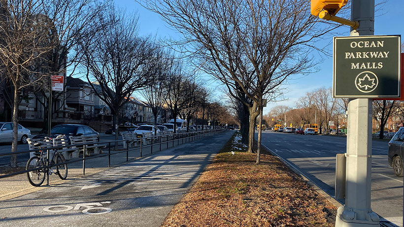 street view of Ocean Parkway in Brooklyn
                                           