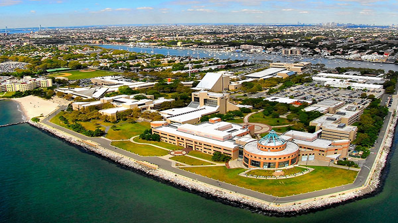 Aerial view of Kingsborough Community College in the day
                                           