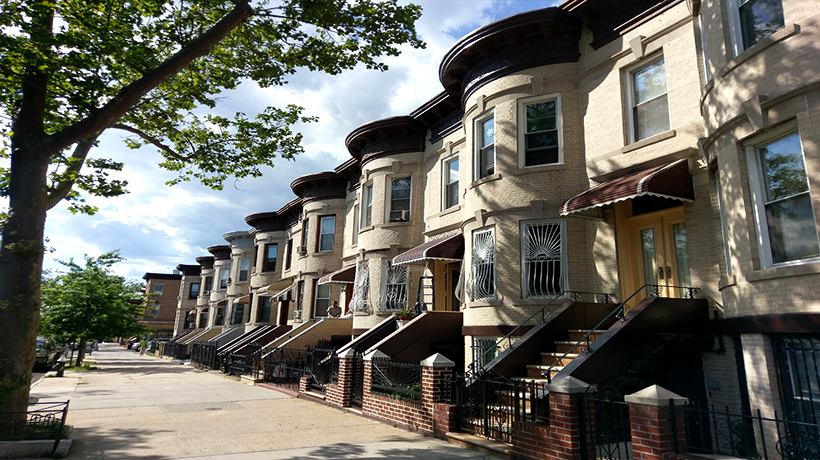 Row houses built on Irving Avenue in Brooklyn
                                           