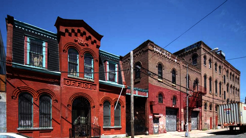 outside of William Ulmery Brewery Complex in Brooklyn 
                                           