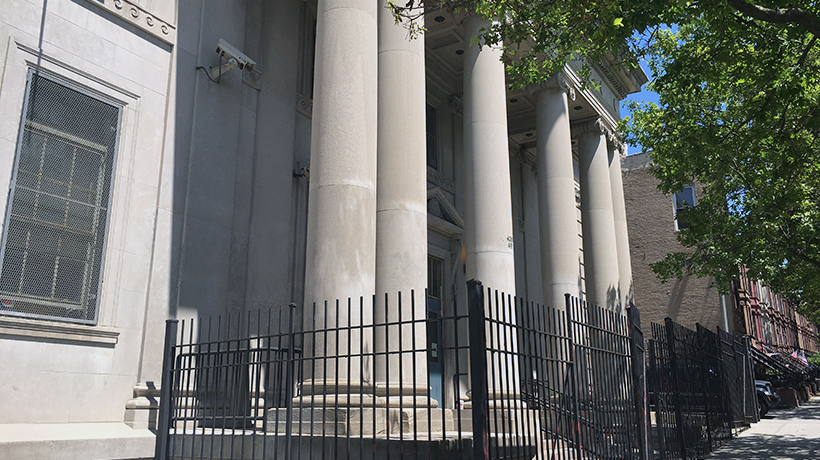 entrance to public school in Brooklyn CB 7 in the day
                                           