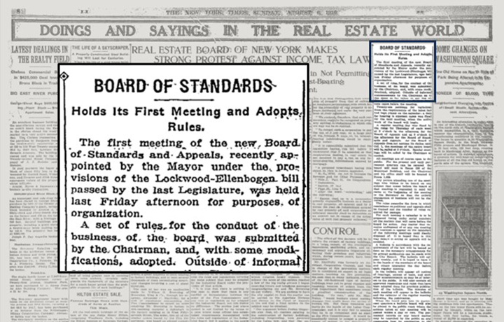 New York Times article announcing first BSA meeting in 1916
                                           