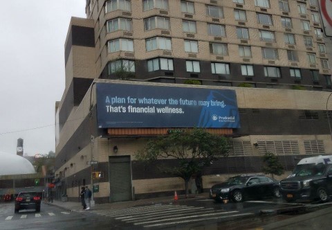 Photo of illegally displaying an advertising sign.