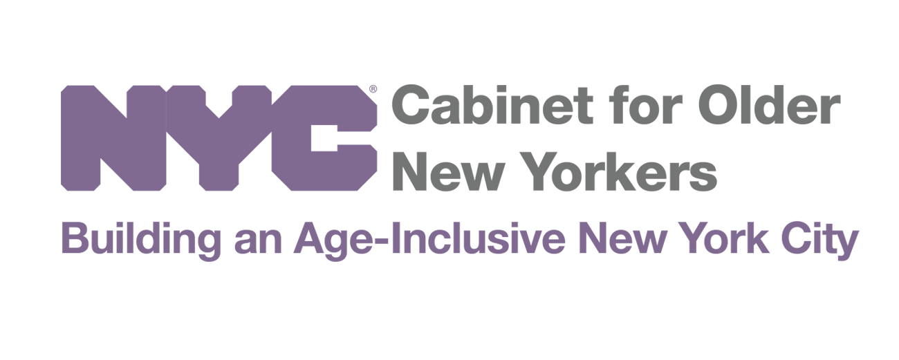 Logo with tagline, Cabinet for Older New Yorkers - Building an Age Inclusive NYC