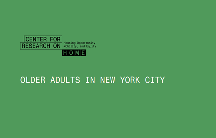 Cover of the Older Adults in New York City Report 
                                           