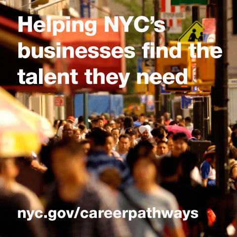 Text: Helping NYC's businesses find the talent they need."