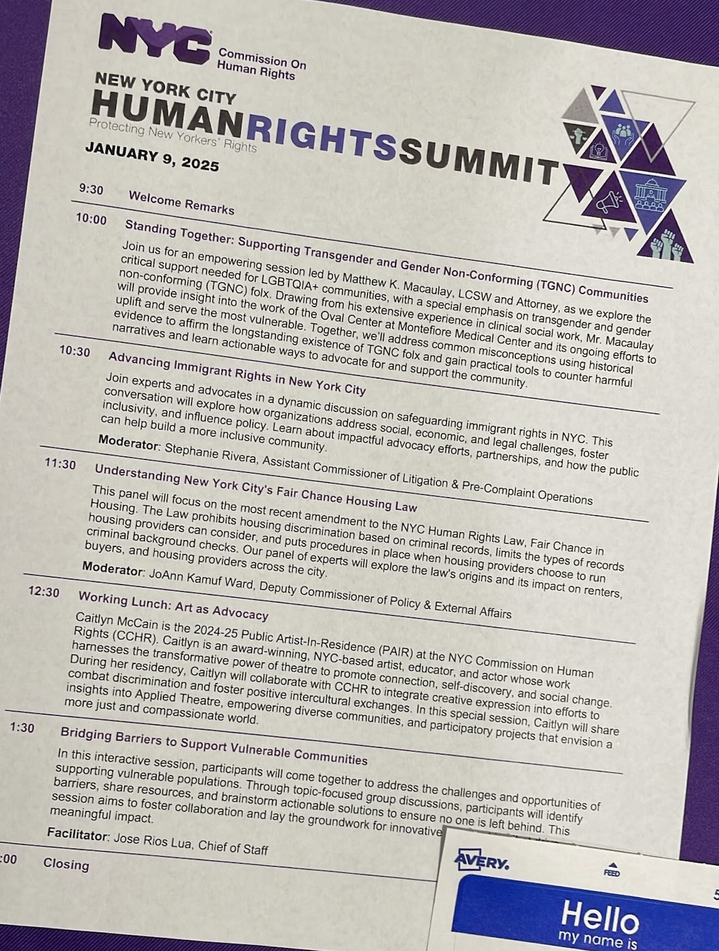New York City Human Rights Summit - Protecting New Yorkers' Rights