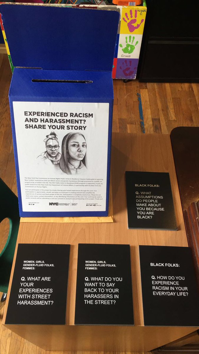 Box labelled 'Experience racism and harassment? Share your story'