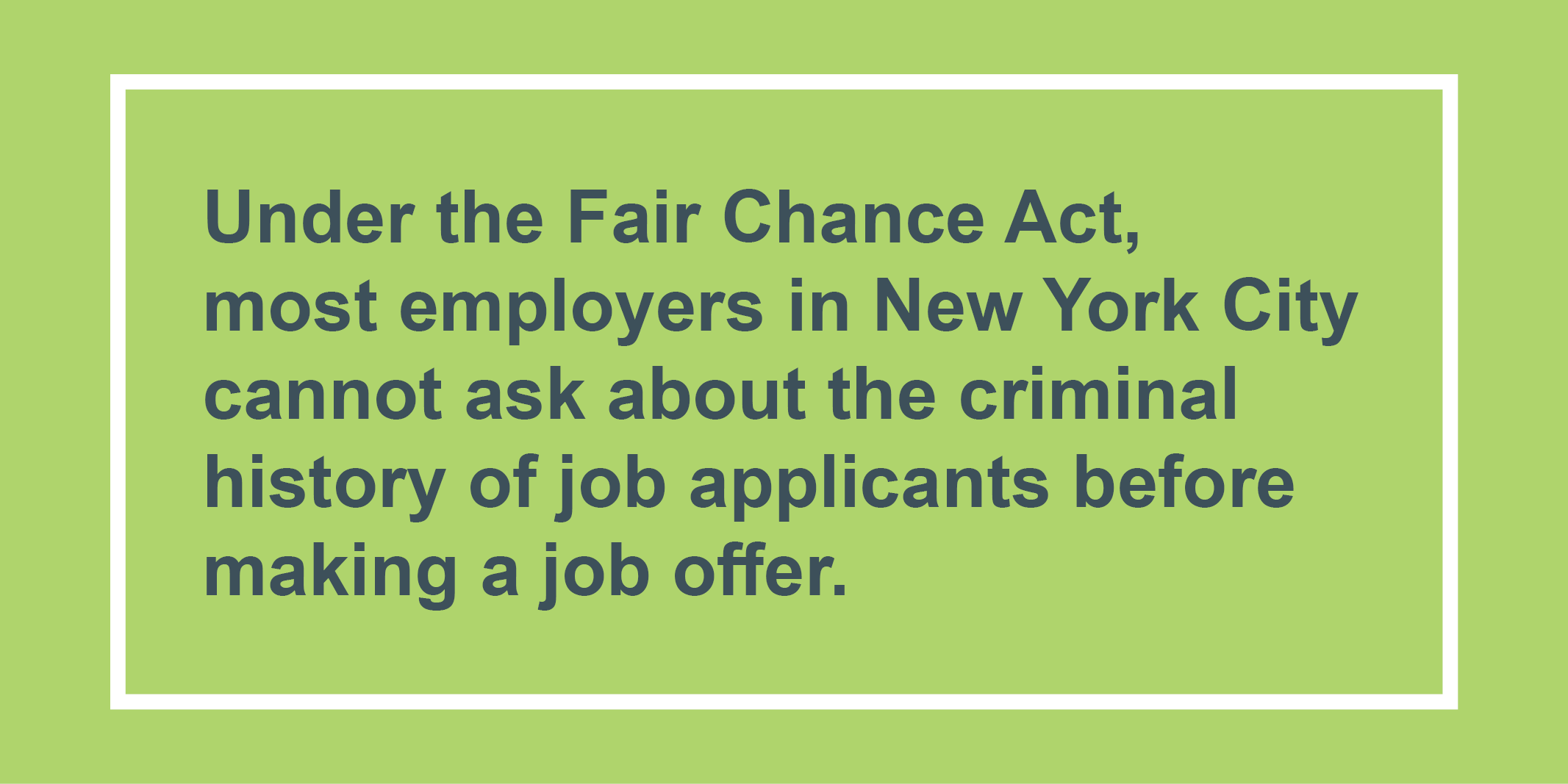 Fair Chance Act Campaign CCHR
