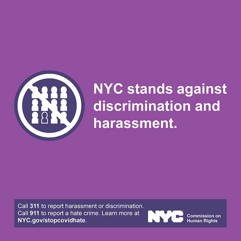 NYC stands against discrimination and harassment