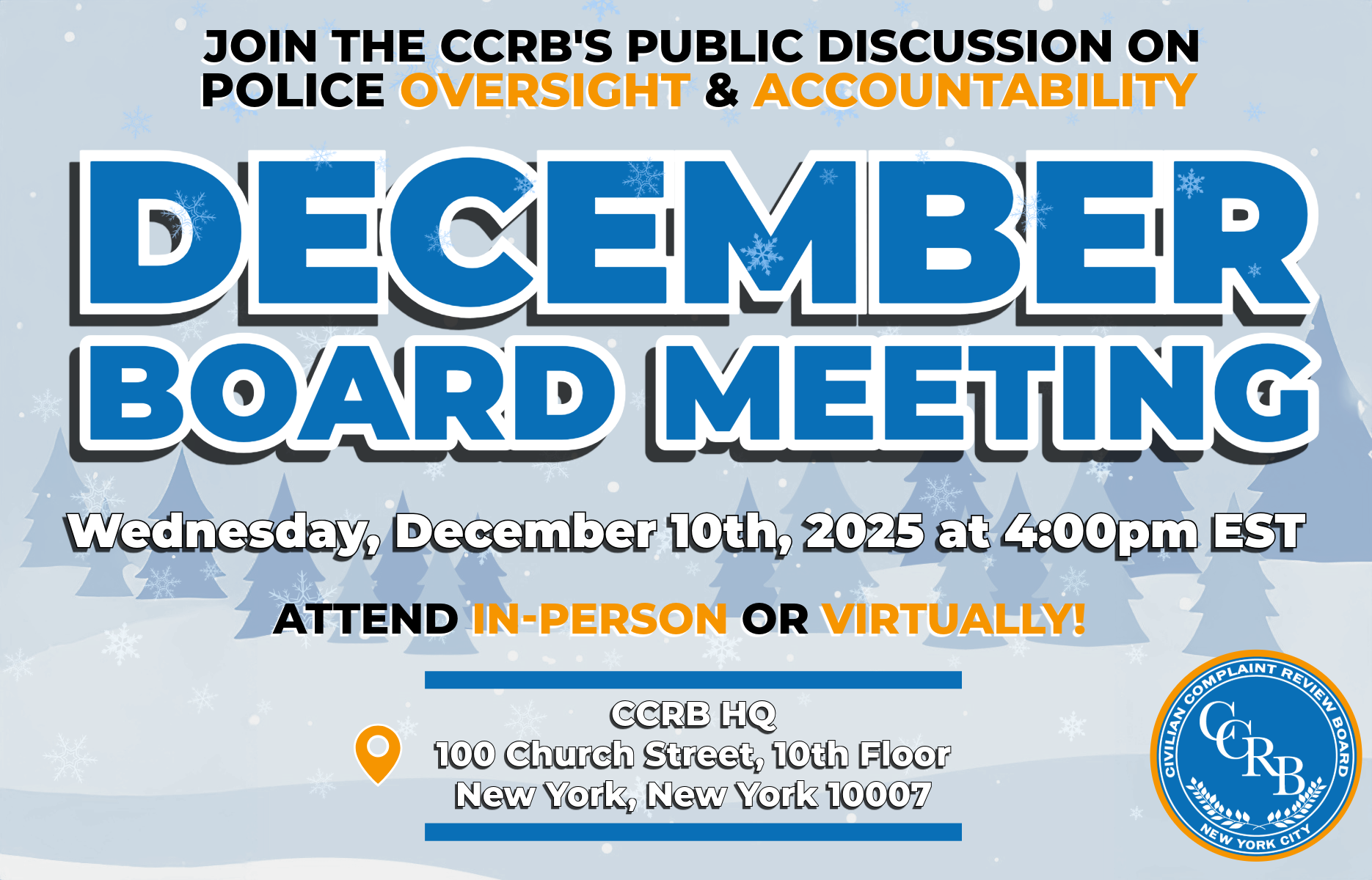 December Board Meeting
                                           