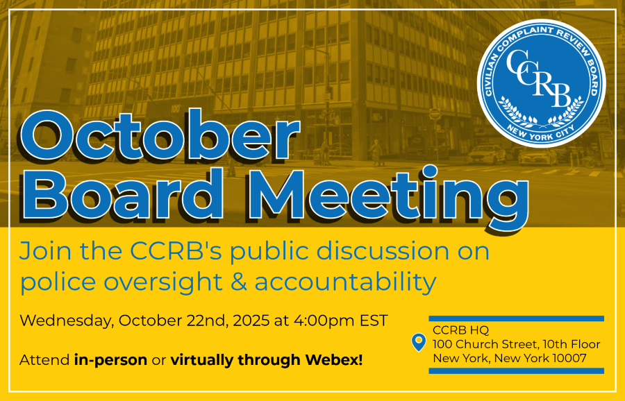 CCRB October 2025 Board Meeting
                                           