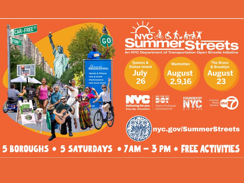 poster of information for Summer Streets 2025
                                           