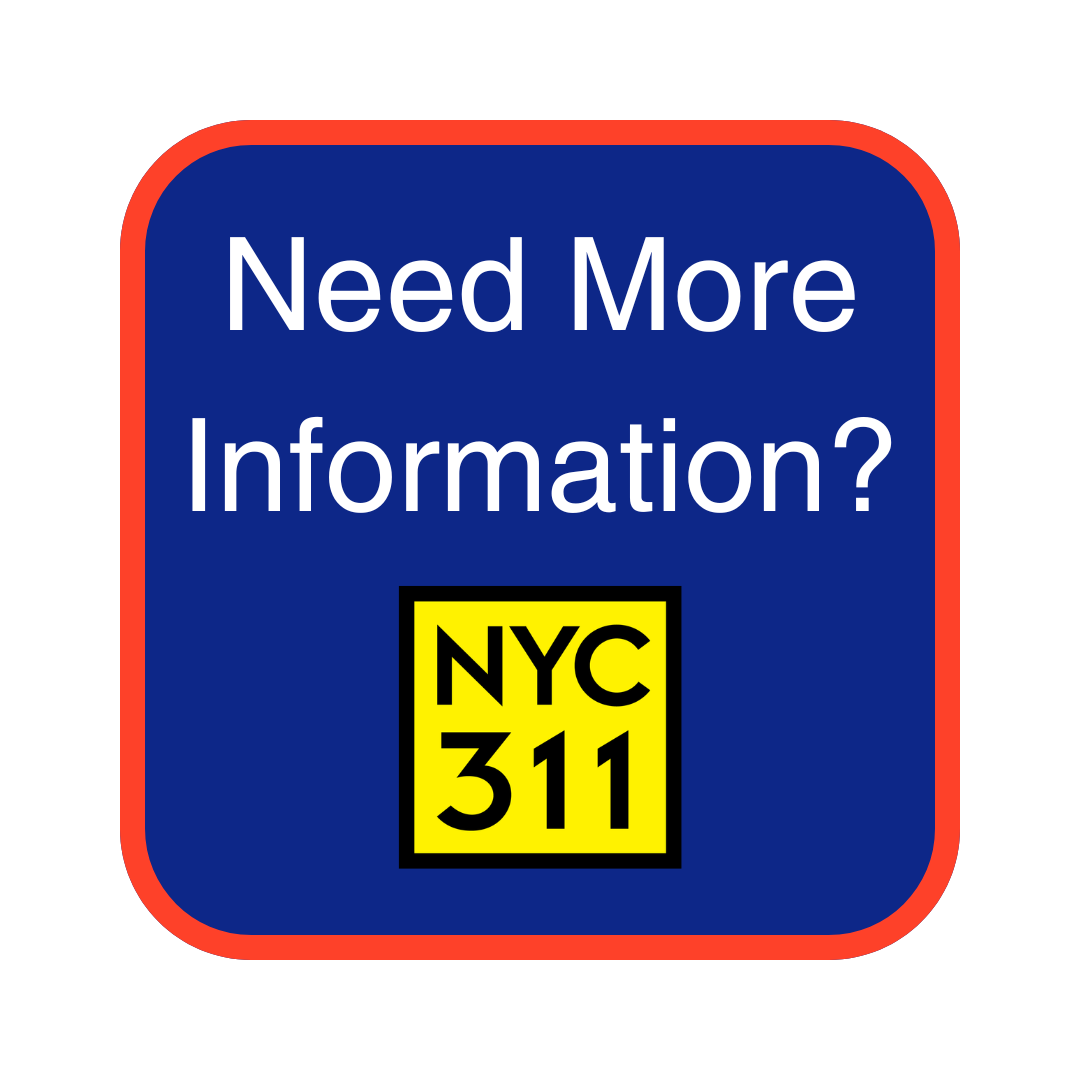 blue button with Sign up for Notify N Y C and the 3 1 1 logo and a megaphone