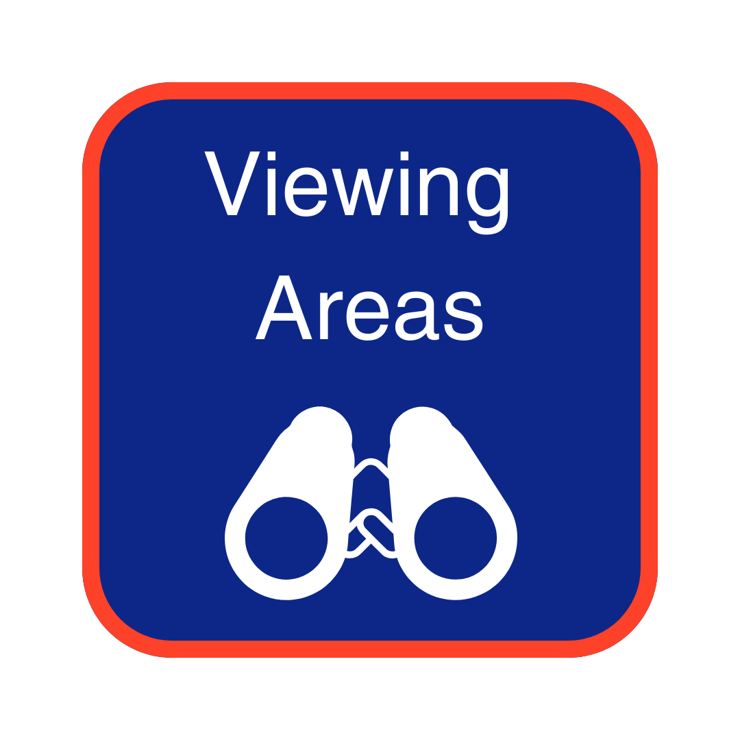 blue button with Viewing Areas text and binoculars