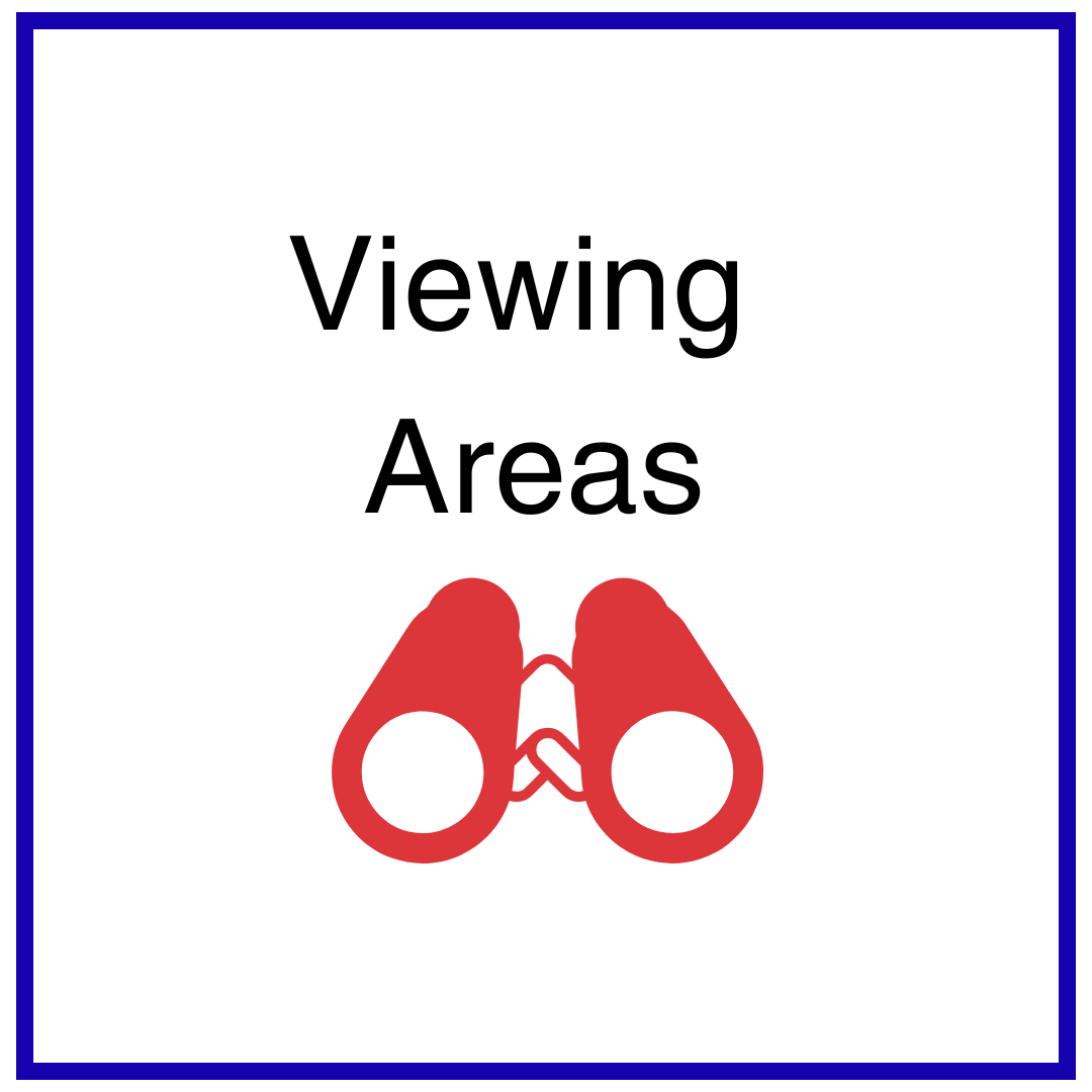 image of a button with a white background that says Viewing Areas and has a red binocular.