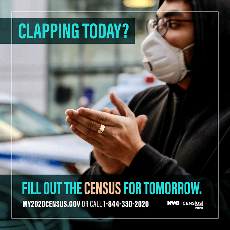 Clapping today? Fill out the census for tomorrow.
