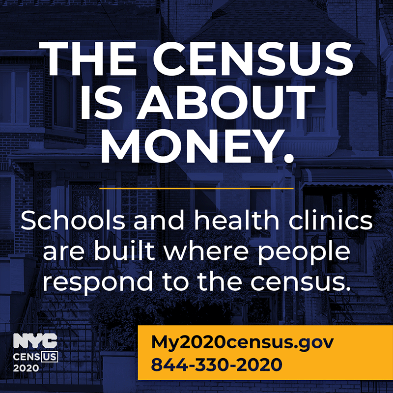 The census is about money. Schools and health clinics are built where people respond to the census.