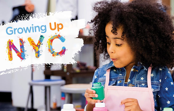Growing Up NYC - Photo of girl with paint
                                           