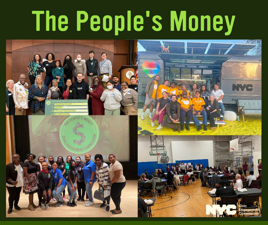 Photo collage of The People's Money Boroughwide Idea generation sessions.
