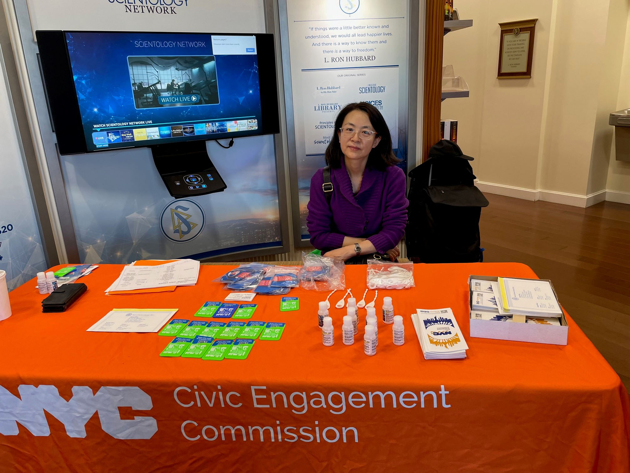 CEC table at event