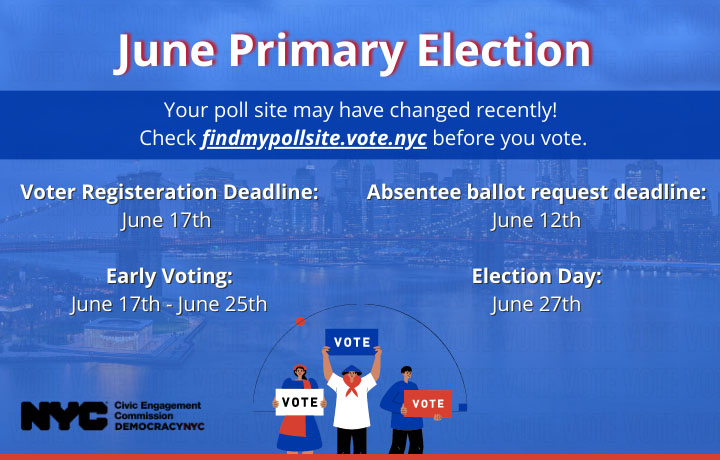 graphic depicting key dates for the June primary election