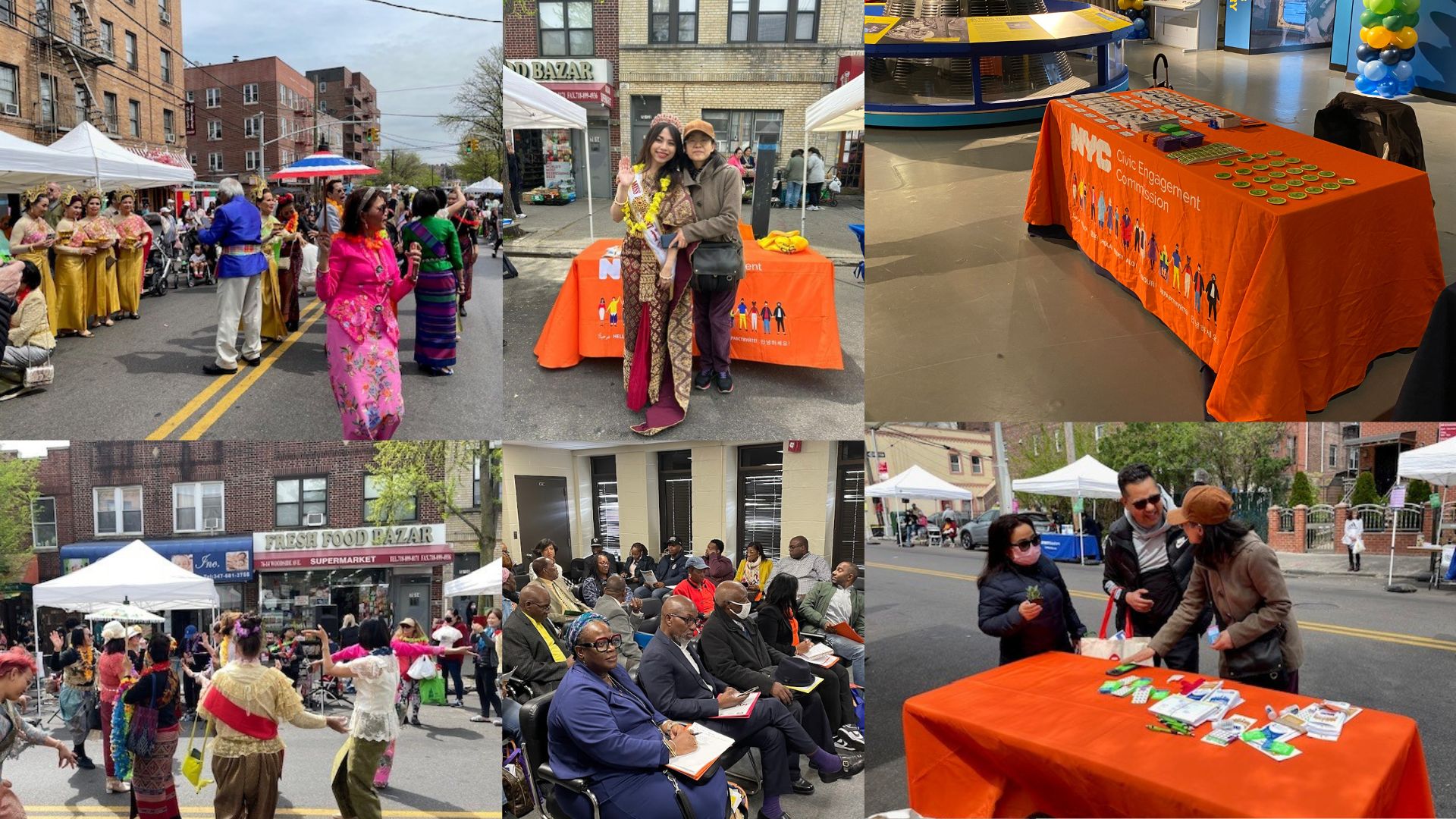 Photo collage showcasing events that the CEC outreach team participated in, to share resources about our programs.