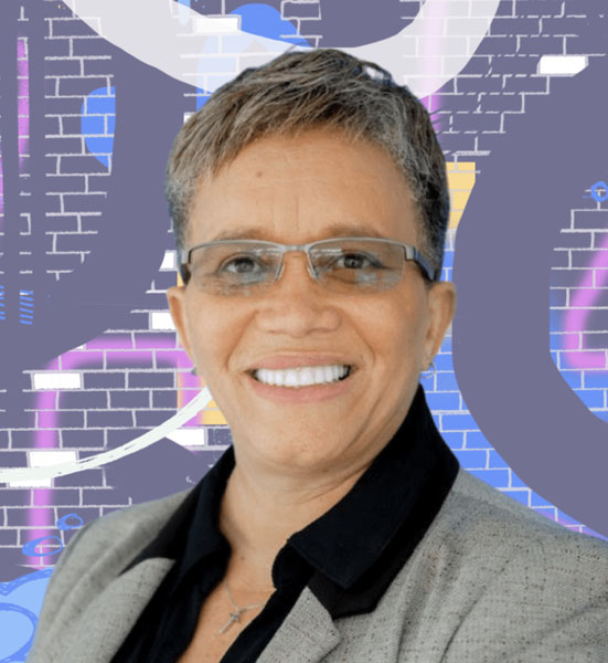 This is a headshot image of Dr. Carla Smith, the Chief Executive Officer of The Lesbian, Gay, Bisexual, and Transgender Community Center