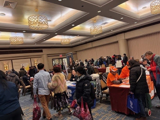 Crowded banquet hall from NTD Community Health Fair