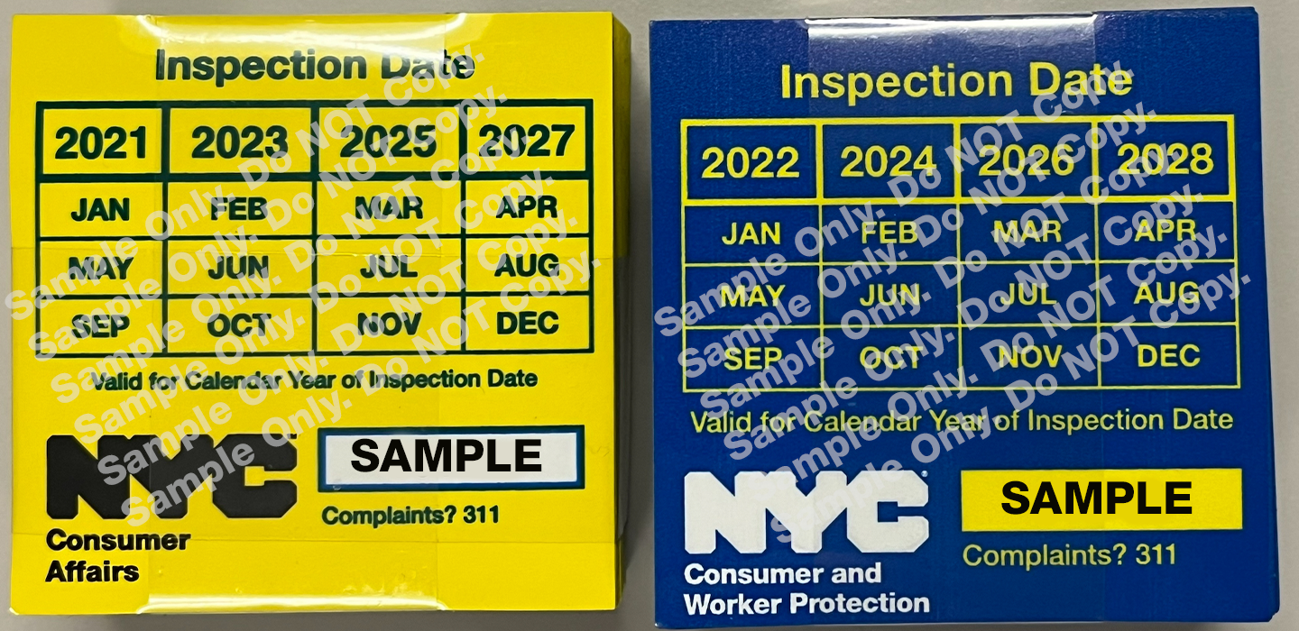 Sample DCWP Inspection Seals