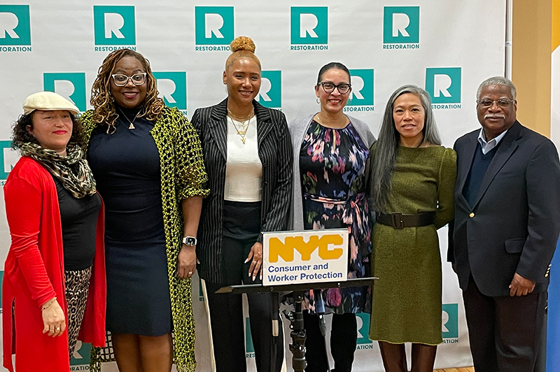 Commissioner Vilda Vera Mayuga at the NYC Free Tax Prep press conference
                                           