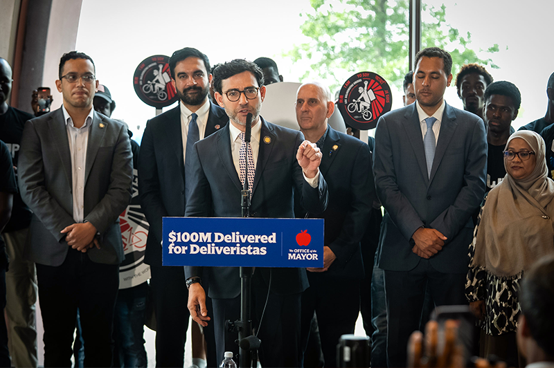 Commissioner Levine delivers remarks during mayoral press conference
                                           