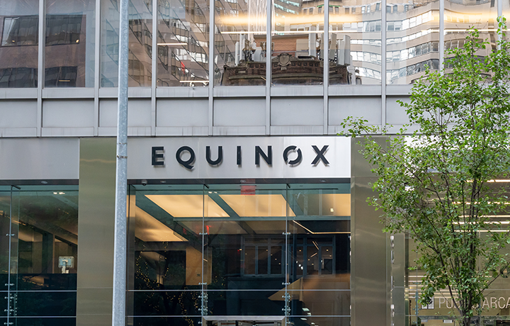 Entrance to an Equinox gym in New York City
                                           
