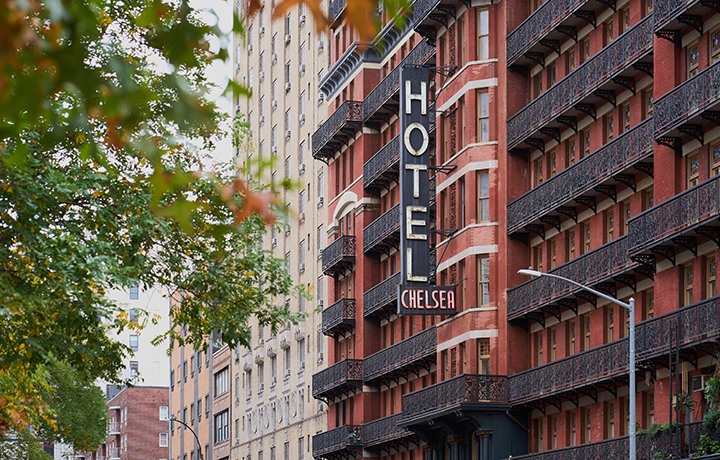 Outside of Chelsea Hotel in New York City
                                           