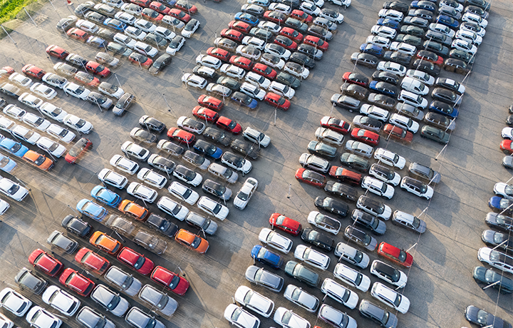 Outdoor parking lot 
                                           