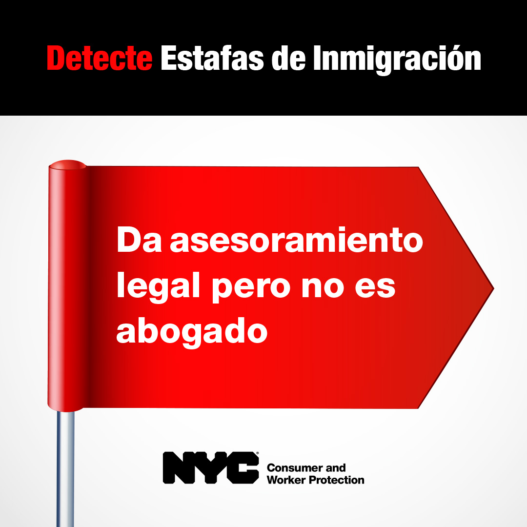 Detecte Estafas de Inmigración: Da asesoramiento legal pero no es abogado