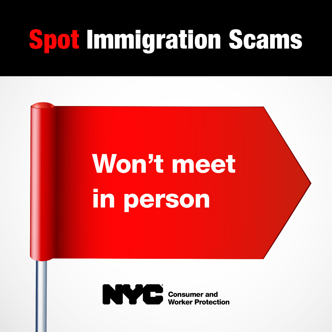 Spot Immigration Scams: Won't meet in person