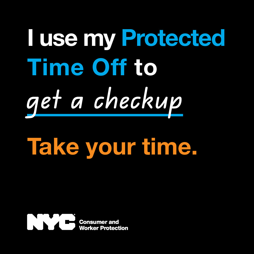 I use my Protected Time Off to get a checkup. Take your time.