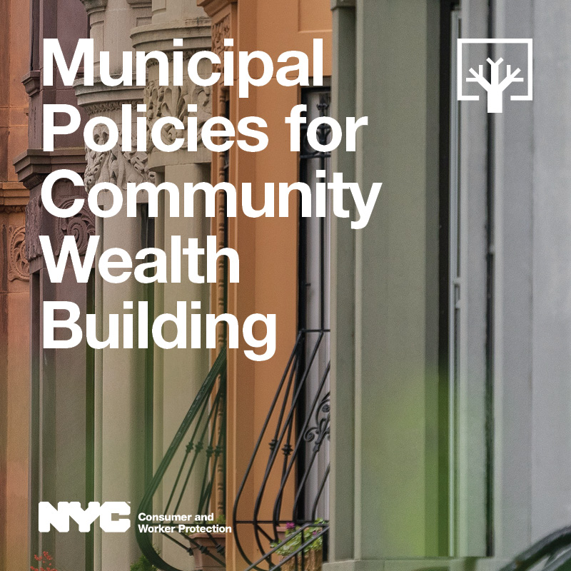 Report cover for Municipal Policies for Community Wealth Building