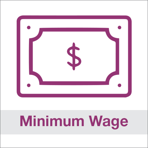 Icon and text representing Minimum Wage