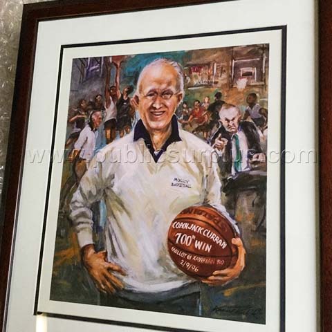 Mayor Guiliani - Framed painting of Coach Jack Curran