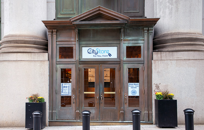 Entrance to CityStore at One Centre Street.